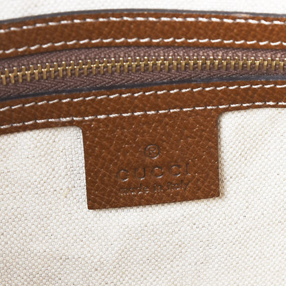 Gucci Monogram Textured Calfskin Medium Bree Foldover Tote Beige Ebony Nocciola 7 of 10