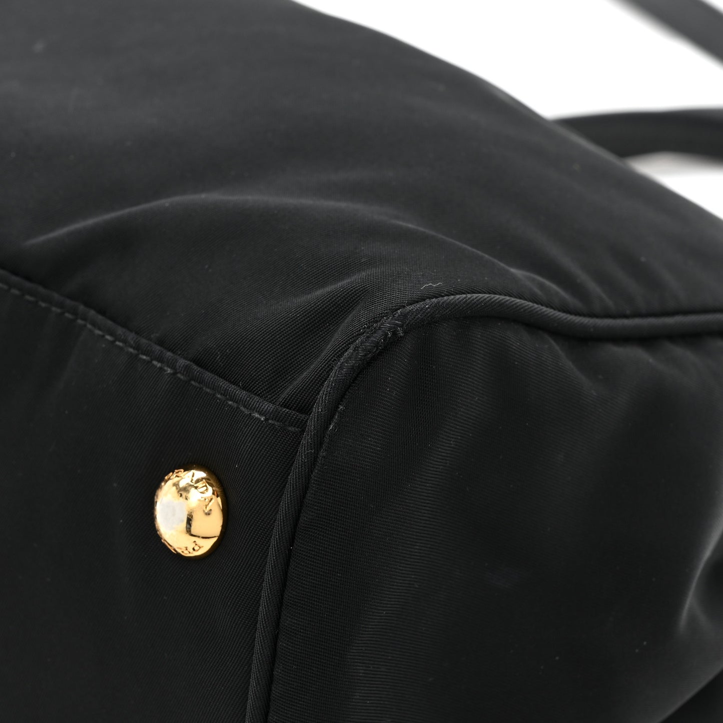 Tessuto Nylon Saffiano Shopping Tote Black