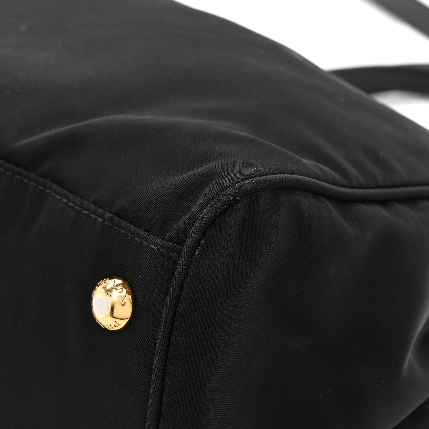 Prada Tessuto Nylon Saffiano Shopping Tote Black 9 of 13
