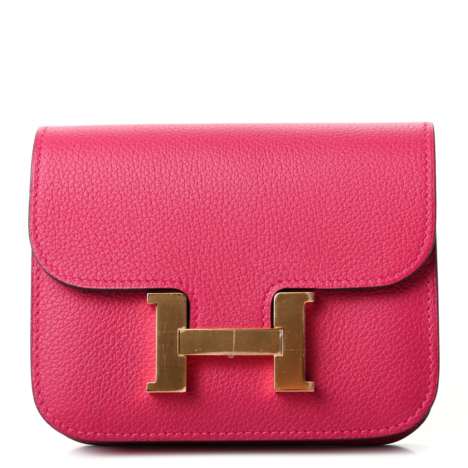 Hermes Evercolor Verso Constance Slim Wallet Rose Mexico Chocolate 1 of 7