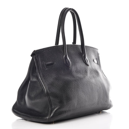 Hermes Taurillon Clemence Birkin 35 Black 3 of 42