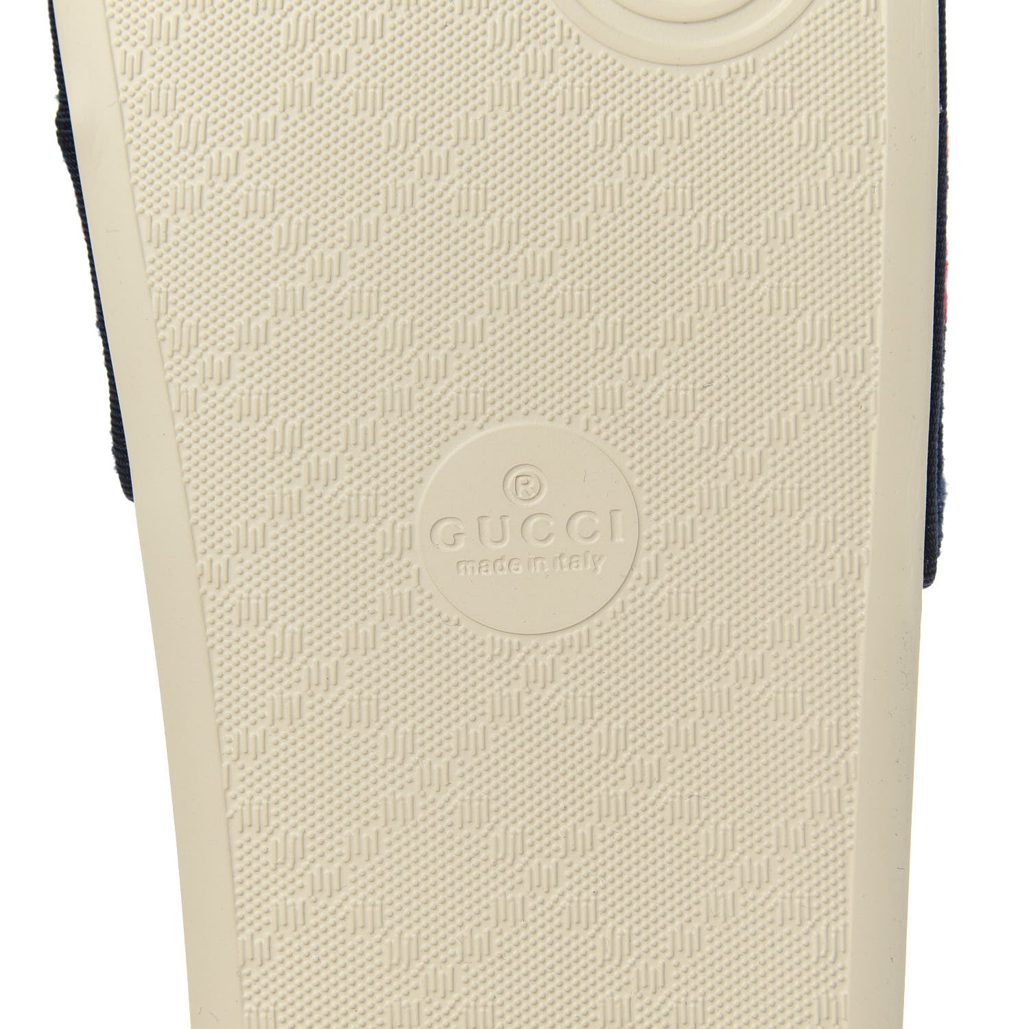 Gucci Terry Cloth GG Monogram Slide Sandals 38 Blue Red 6 of 8