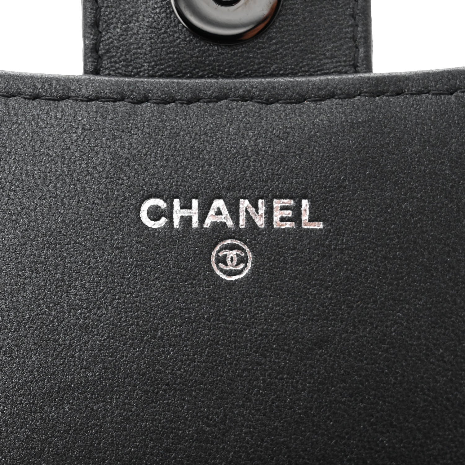 Chanel Lambskin Quilted Flap Phone Holder With Chain So Black 7 of 12