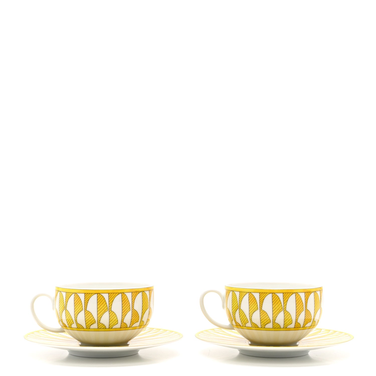 Hermes Porcelain Soleil d'Hermes Breakfast Cup And Saucer Set Of 2 2 of 11