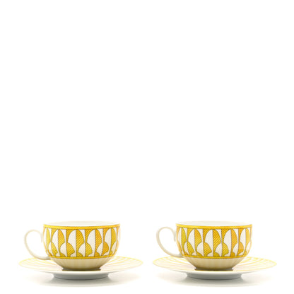 Hermes Porcelain Soleil d'Hermes Breakfast Cup And Saucer Set Of 2 2 of 11