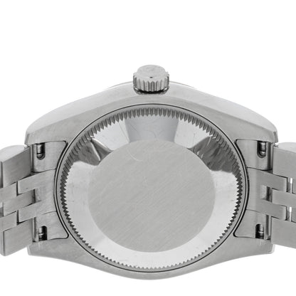 Rolex Stainless Steel 18K White Gold 31mm Oyster Perpetual Datejust Watch Silver Roman 178274 4 of 5
