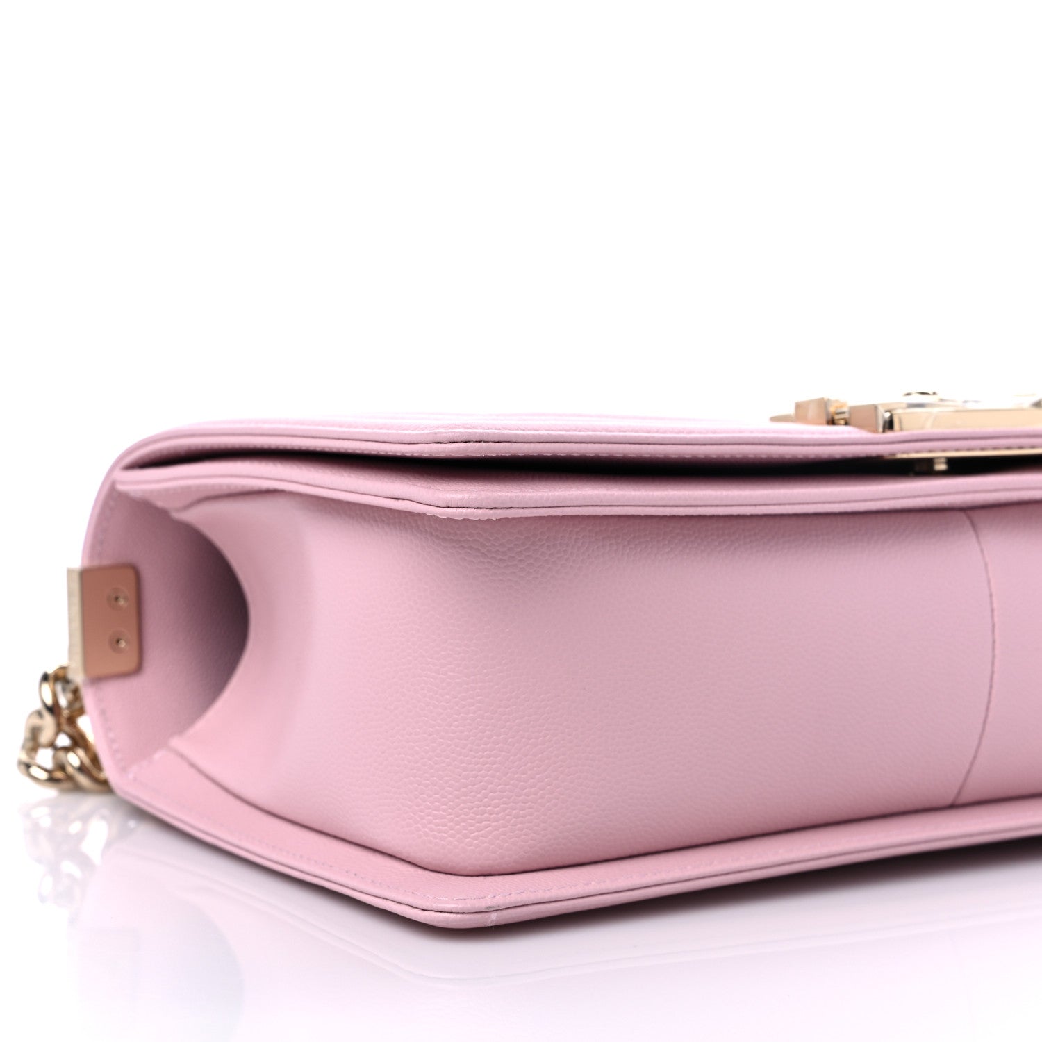 Chanel Caviar Chevron Quilted Medium Boy Flap Light Pink 7 of 9