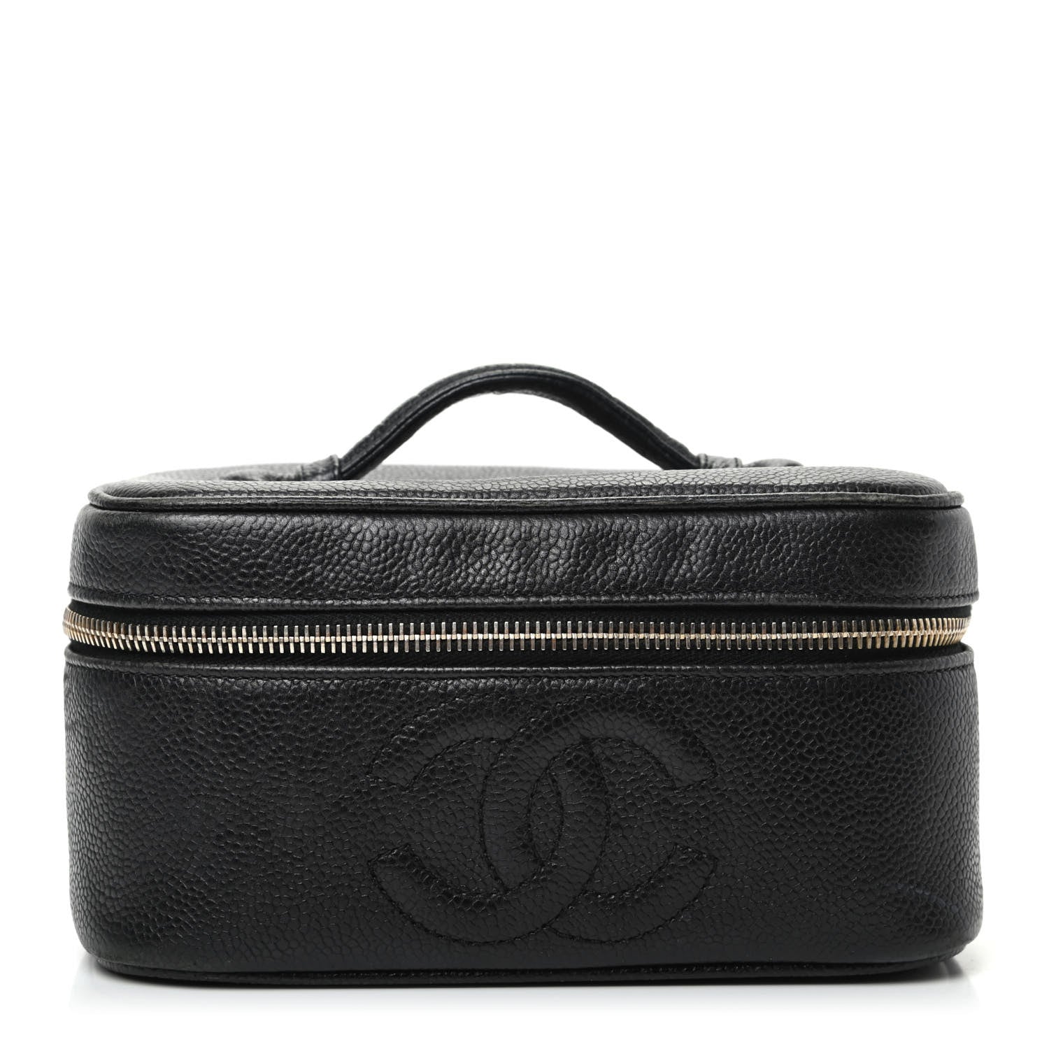 Chanel Caviar CC Vanity Cosmetic Case Black 1 of 9