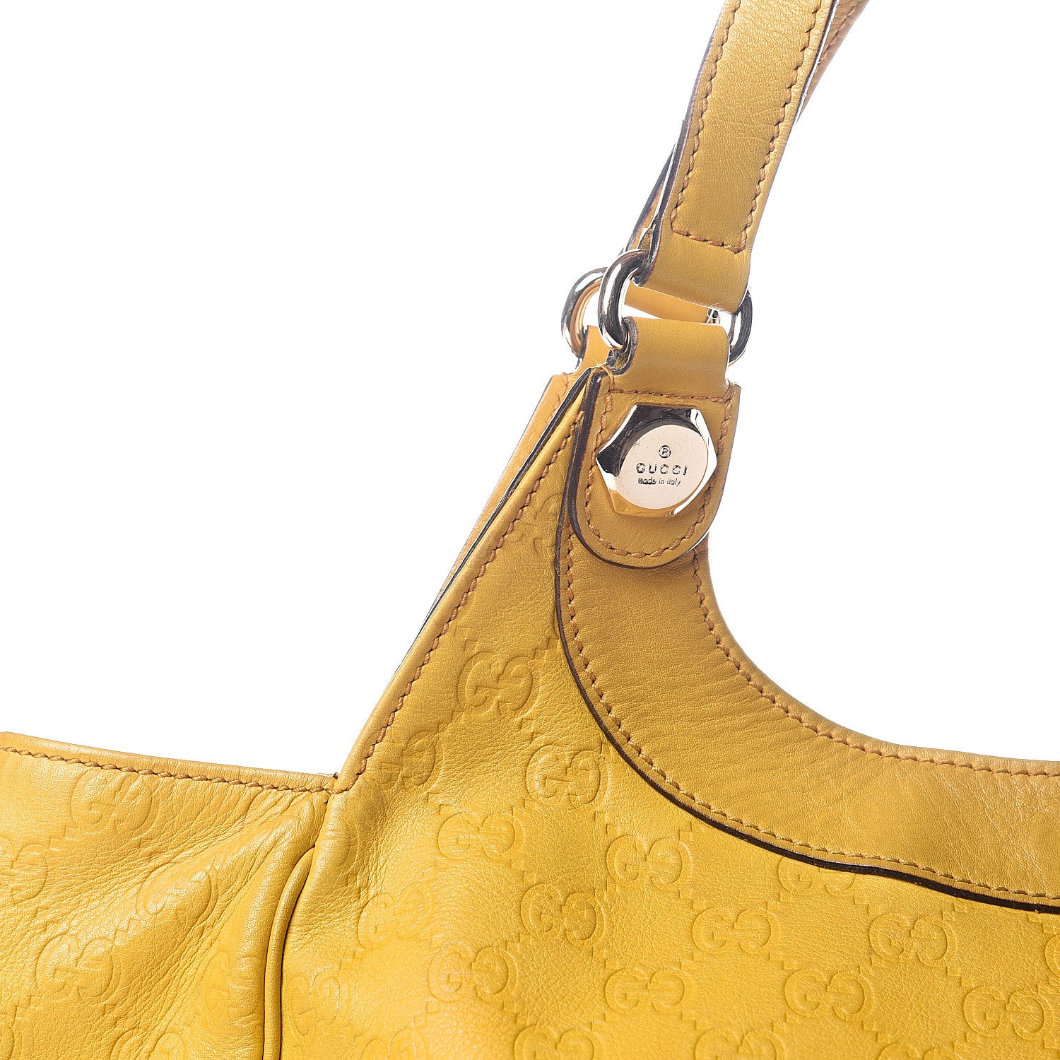 Gucci Guccissima Charmy Shoulder Bag Yellow 9 of 9