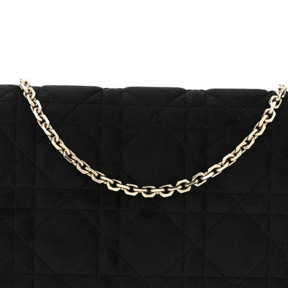Christian Dior Velvet Cannage Lady Dior Convertible Clutch Black 9 of 12