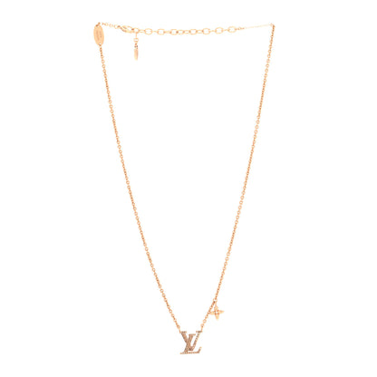 Louis Vuitton Metal Crystal LV Iconic Necklace Blush Pink 2 of 5