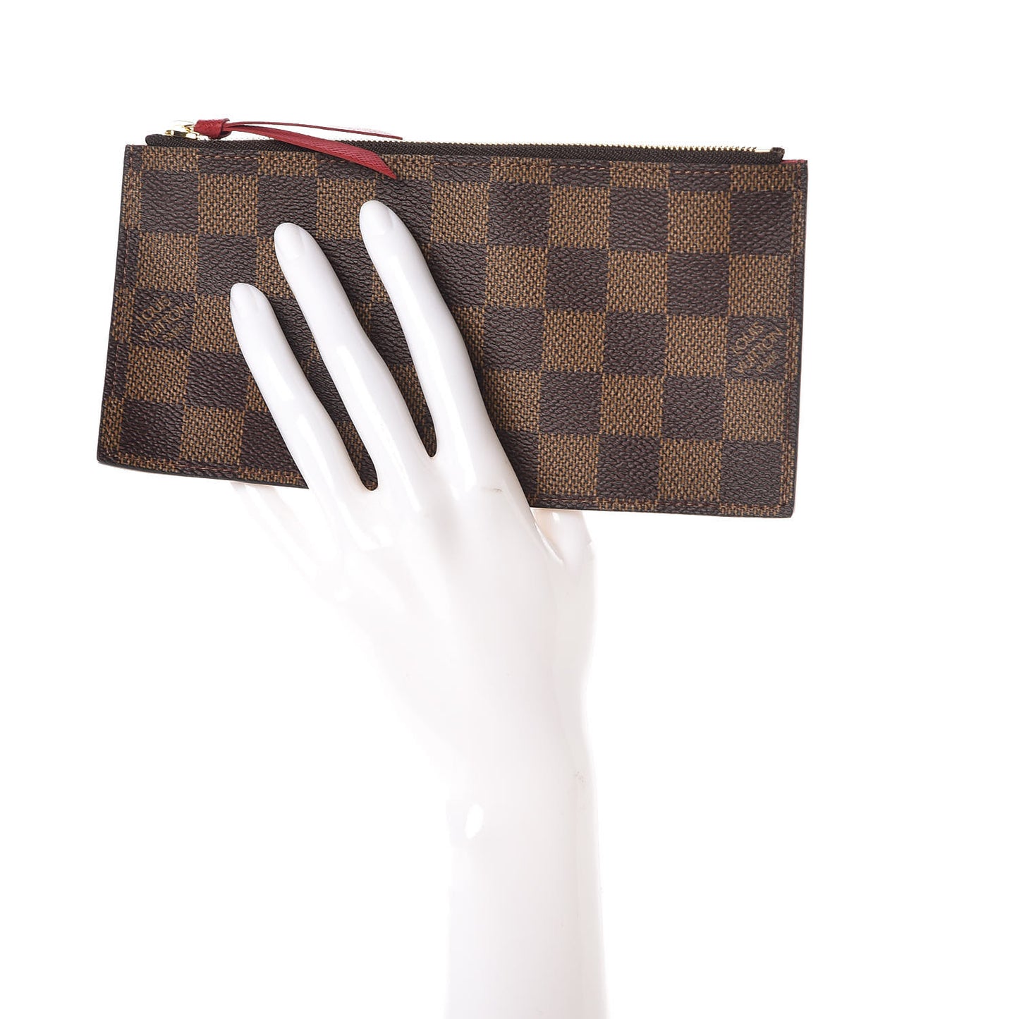 Damier Ebene Felicie Chain Wallet Zippered Insert