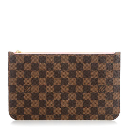 Louis Vuitton Damier Ebene Neverfull MM GM Pochette Rose Ballerine 1 of 8