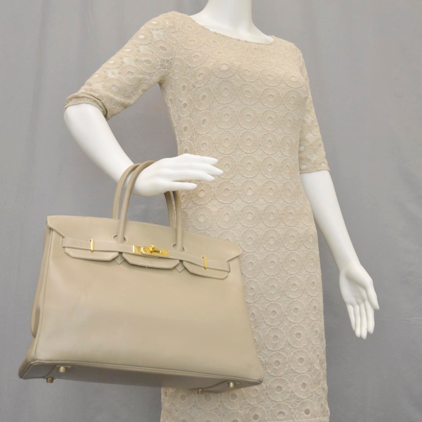 Box Birkin 35 Beige