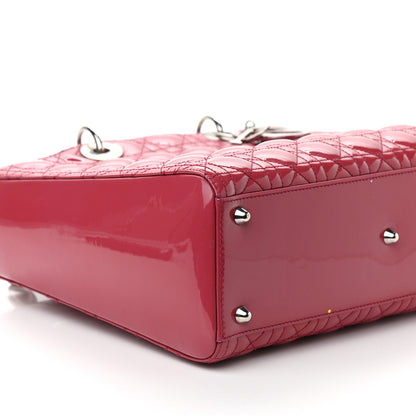 Christian Dior Patent Cannage Large Lady Dior Pink 6 of 9