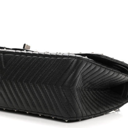 Chanel Sheepskin Chevron Quilted Studded 2.55 Reissue 226 Flap Black 10 of 15