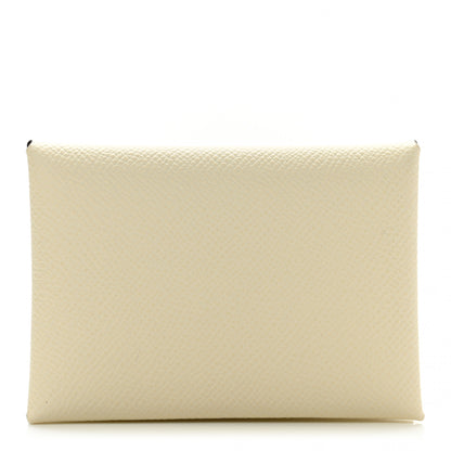 Hermes Epsom Verso Calvi Duo Card Case Nata Jaune Poussin 1 of 7