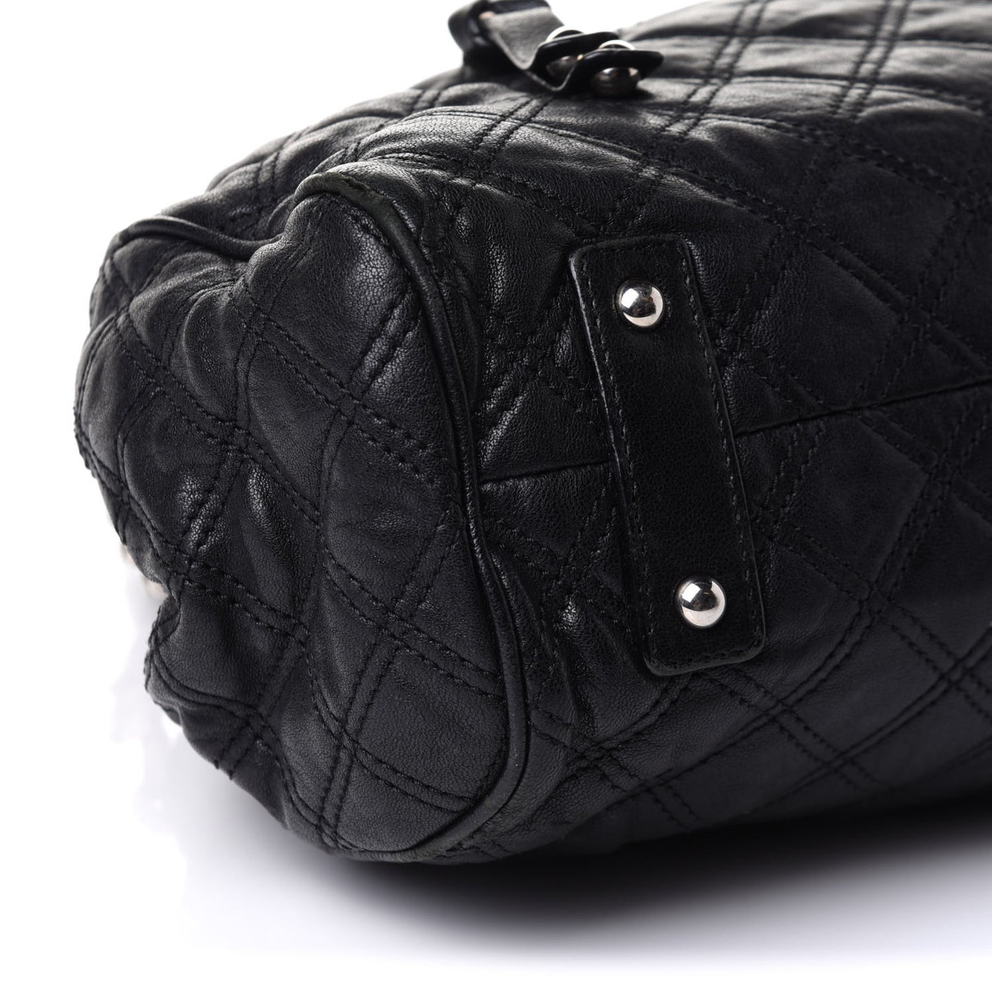 Calfskin Quilted Stam Black