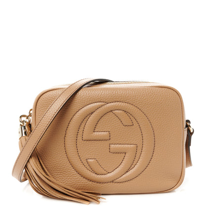 Gucci Pebbled Calfskin Small Soho Disco Bag Camelia 1 of 12