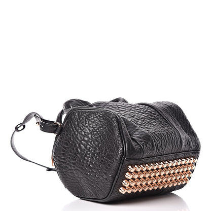 Alexander Wang Pebbled Lambskin Rockie Black Rose Gold Hardware 5 of 10