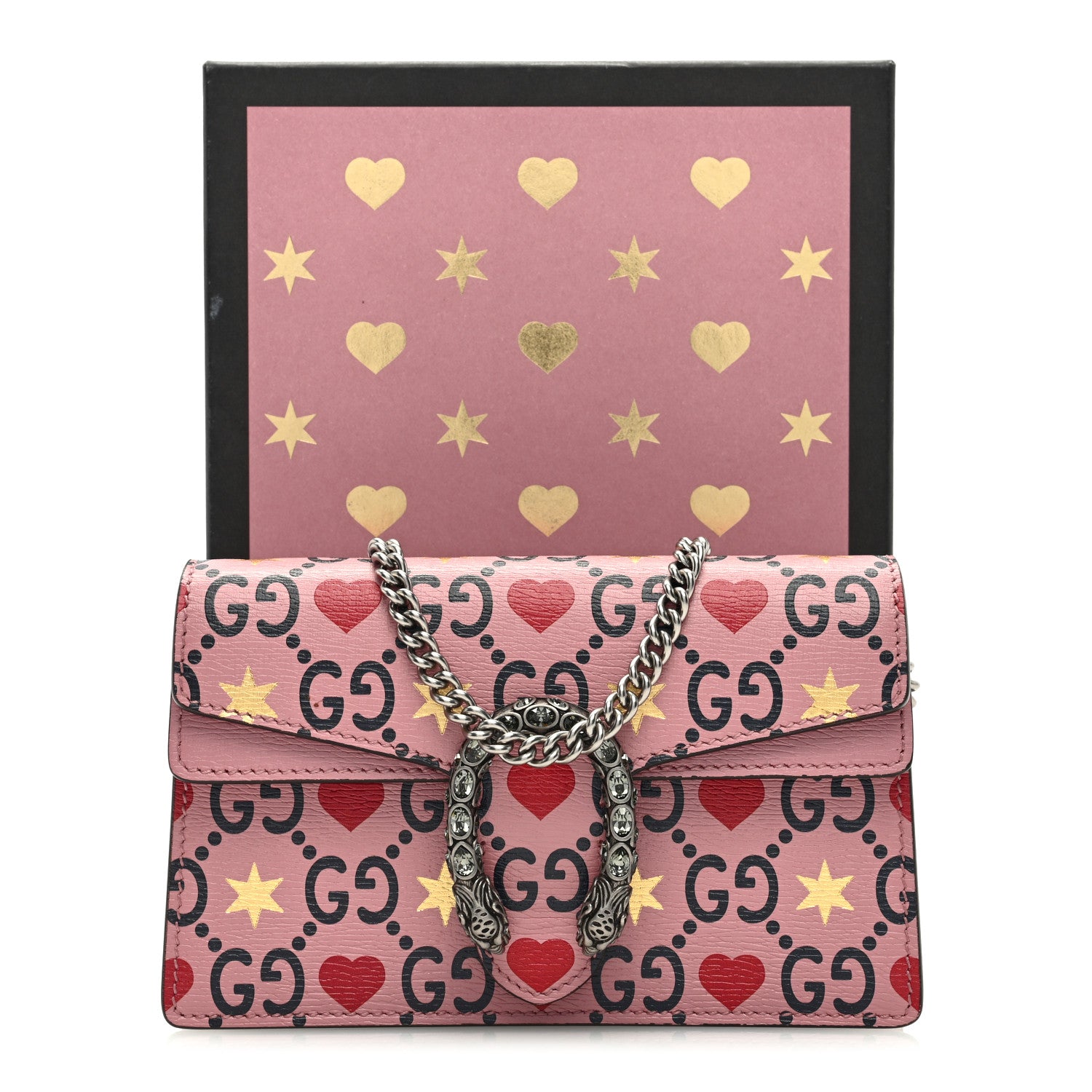 Gucci Calfskin Valentine's Day Exclusive Super Mini Dionysus Shoulder Bag 9 of 9