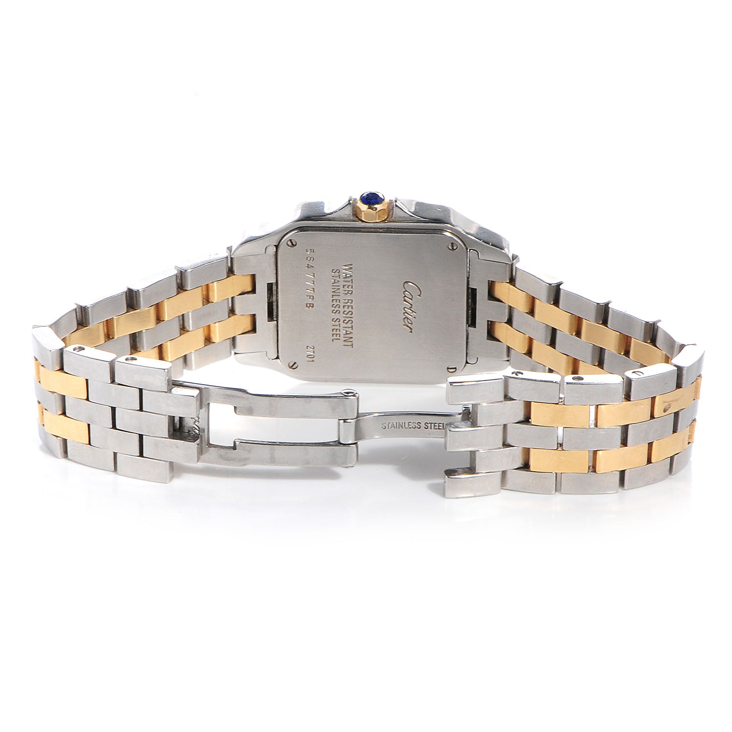 Cartier Stainless Steel 18K Yellow Gold 27mm Santos Demoiselle Quartz Watch 4 of 6