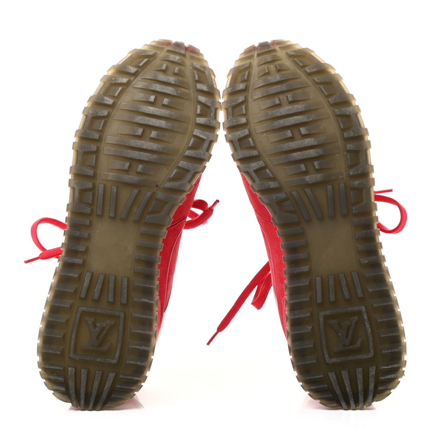Suede Calfskin Run Away Sneakers 36.5 Red