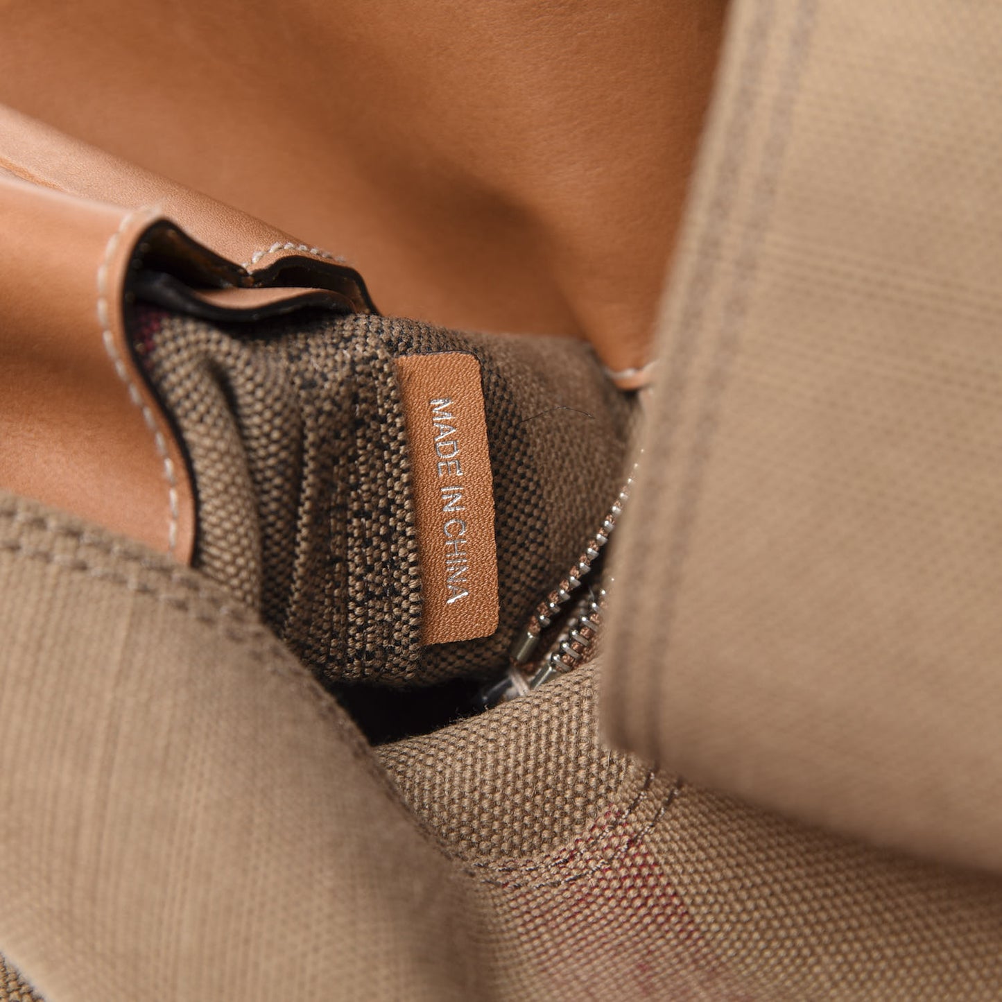 Canvas Mega Check Medium Ashby Hobo Saddle Brown