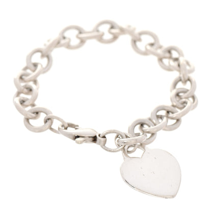 Tiffany Sterling Silver Heart Tag Charm Bracelet 1 of 5