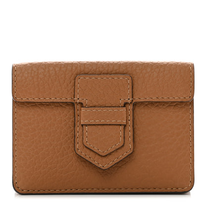 Delvaux Taurillon Soft Presse Trifold Wallet Vegetal 1 of 7
