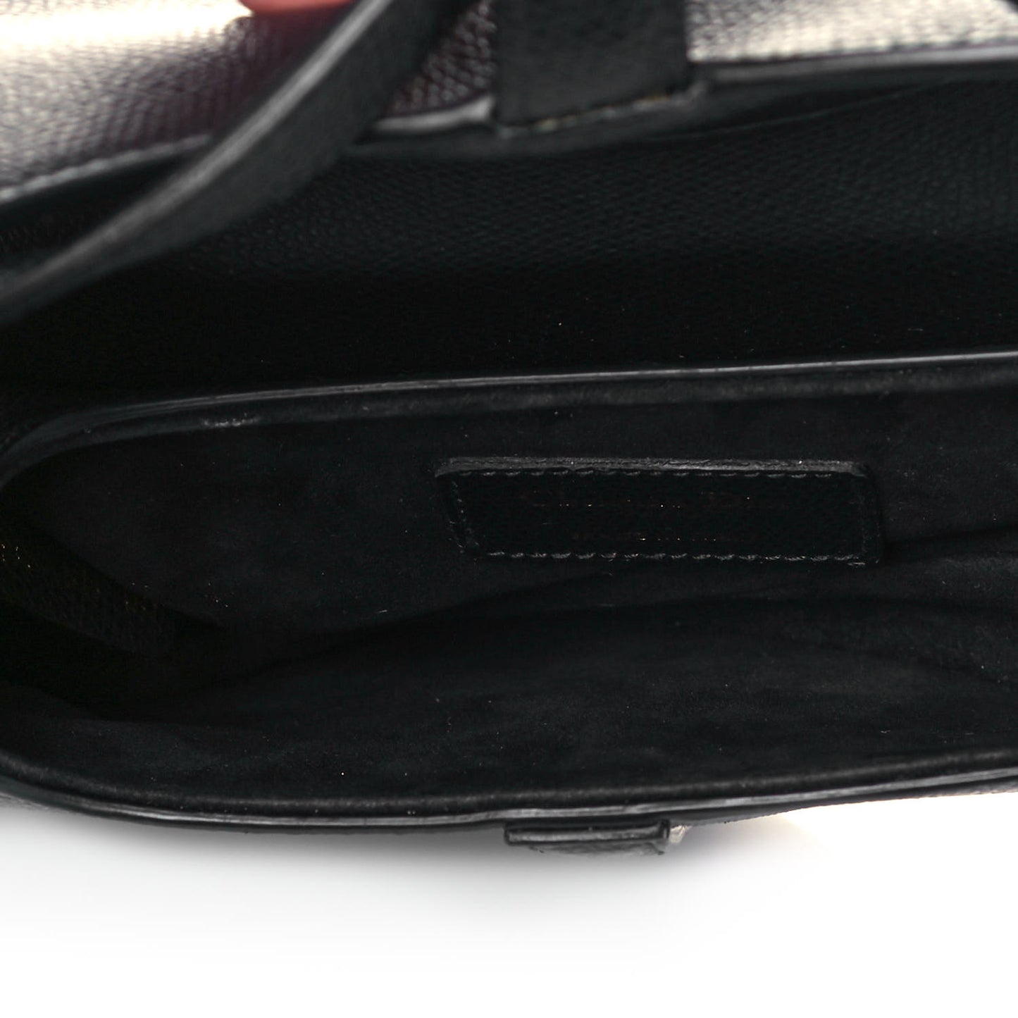 Grained Calfskin Mini Saddle Bag Black