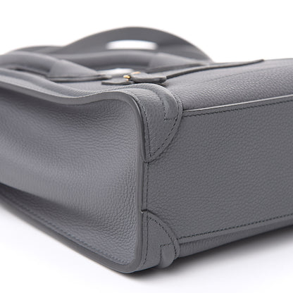 Celine Baby Drummed Calfskin Nano Luggage Kohl 9 of 10