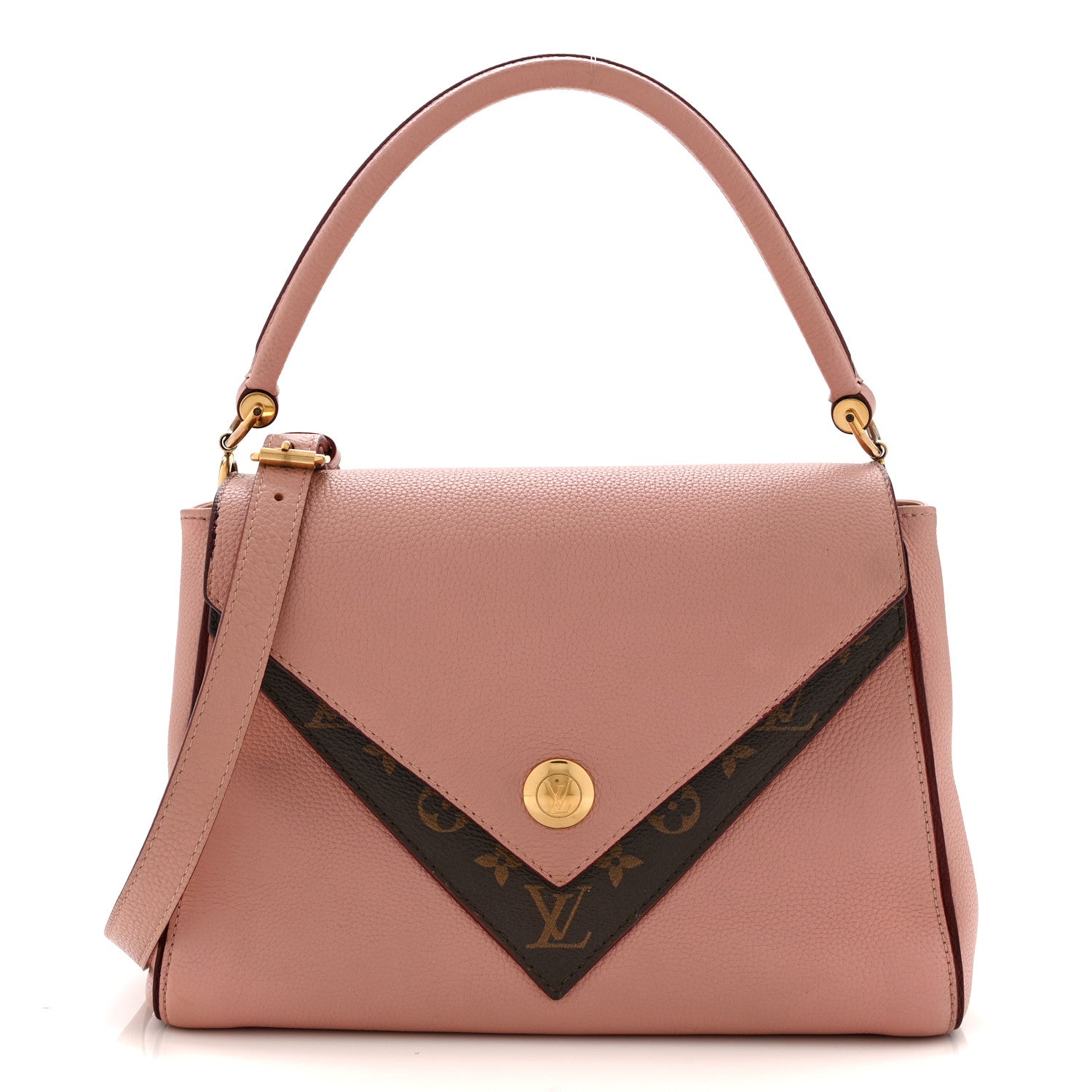 Louis Vuitton Grained Calfskin Monogram Double V Rose Poudre 1 of 9