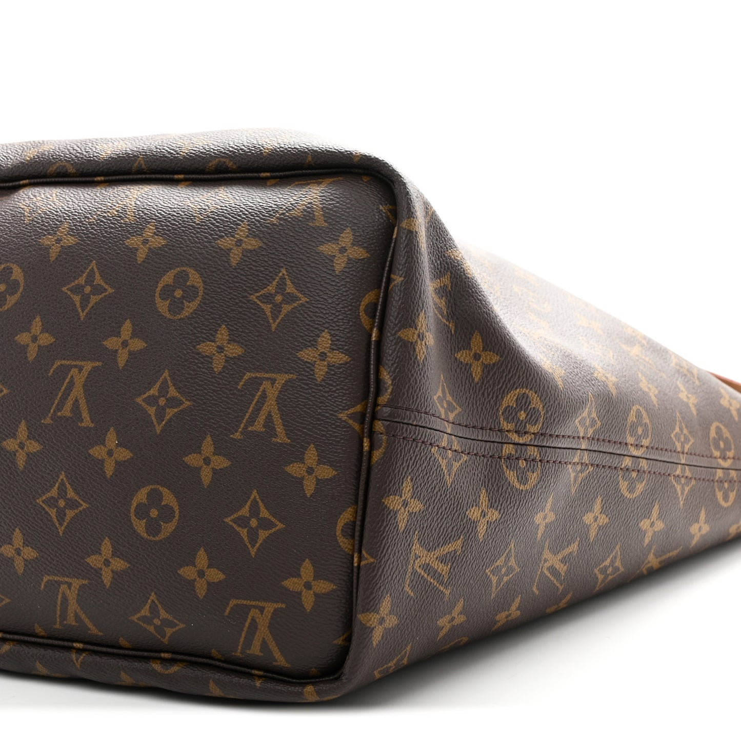 Monogram Stamped Inside Out Neverfull Bandouliere GM Beige