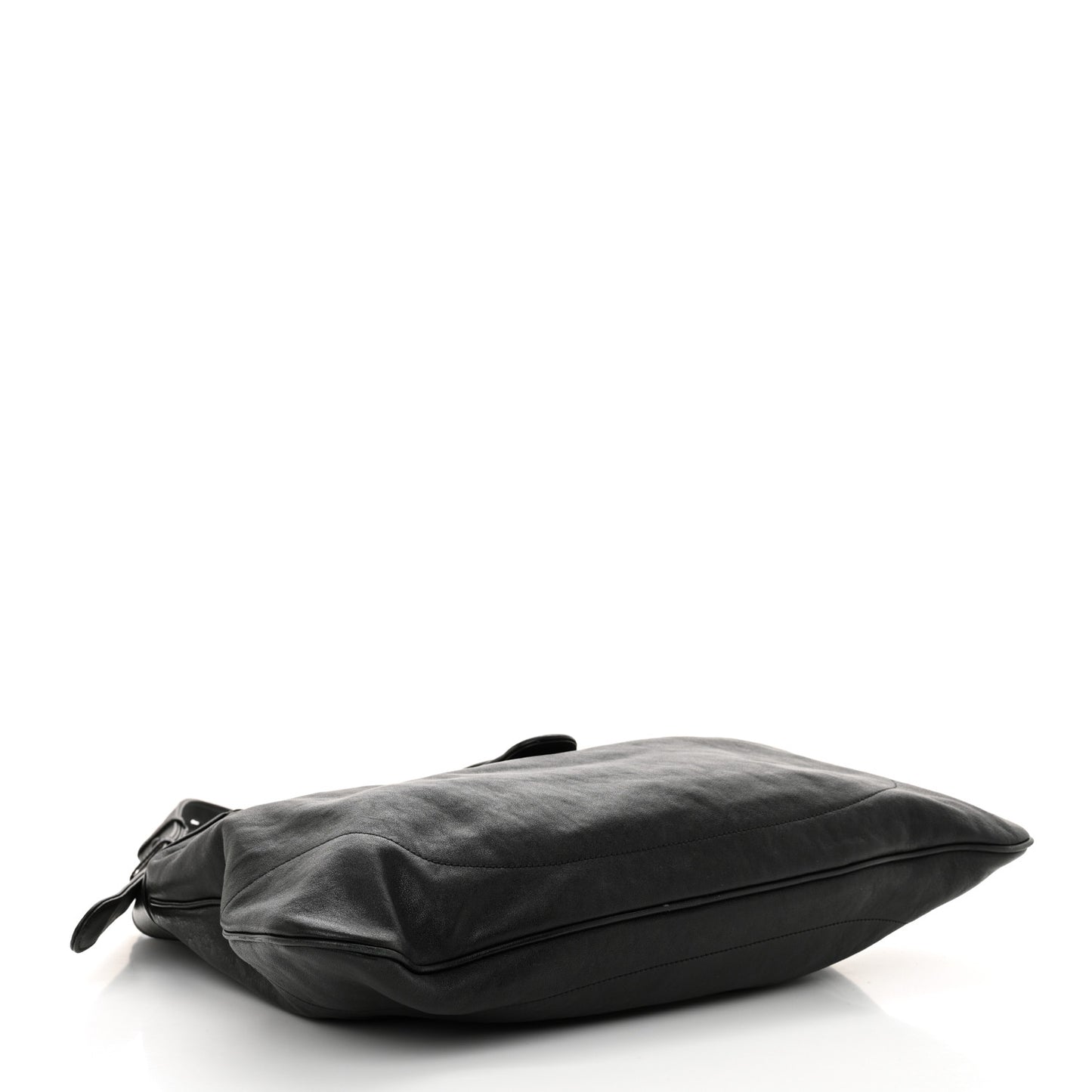 Goatskin Monochrome Large Aphrodite Shoulder Bag Black