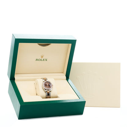 Rolex Stainless Steel 18K Everose Gold Diamond 28mm Oyster Perpetual Datejust Watch Chocolate 279381RBR 5 of 5