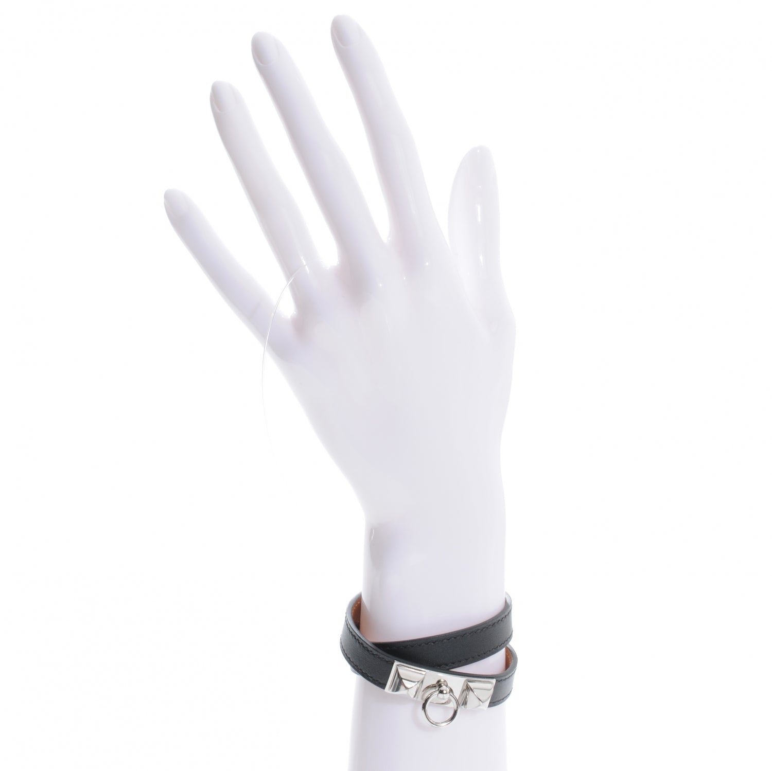 Hermes Chamonix Rivale Double Tour Bracelet Small Black 2 of 8