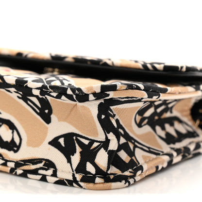 Chanel Canvas Check Flag Printed CC Clutch With Chain Beige Multicolor 11 of 11