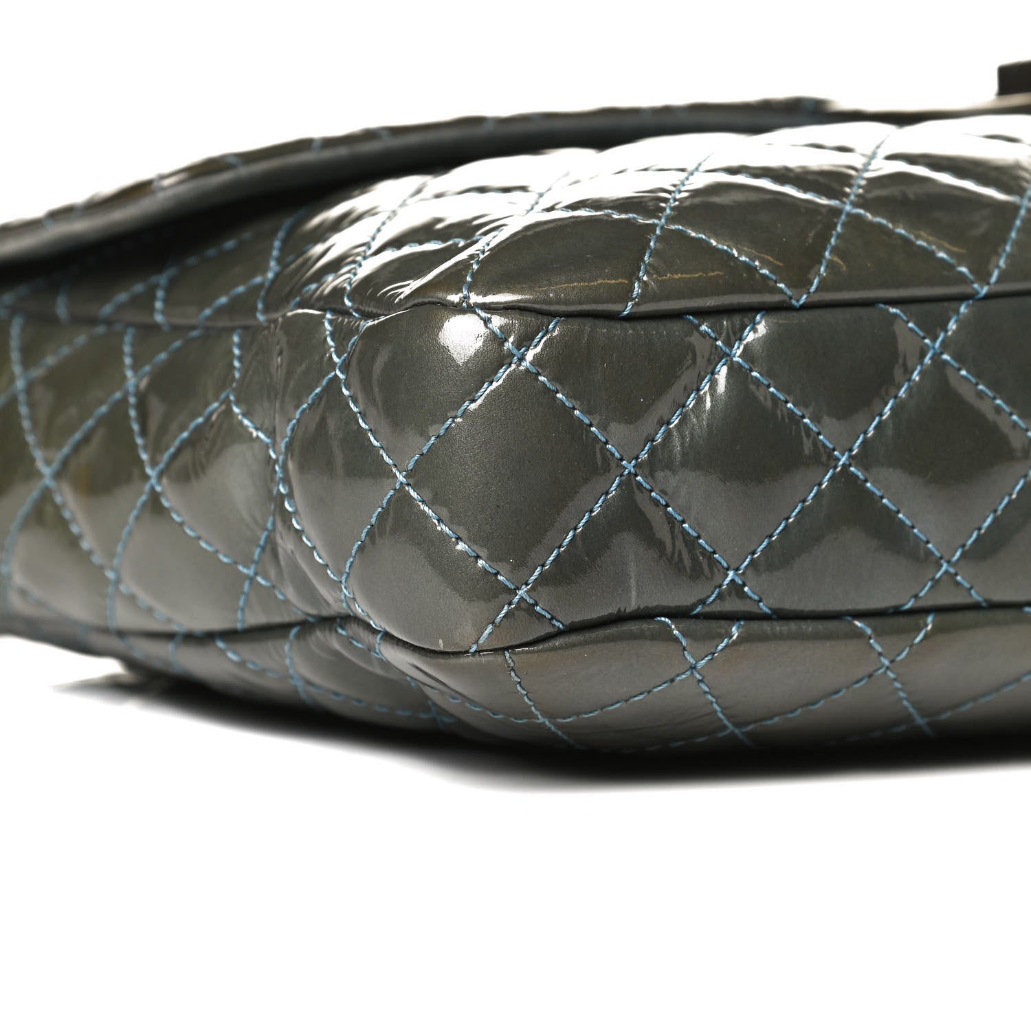 Chanel Patent Quilted Reissue XL Maxi Flap Grey 9 of 17