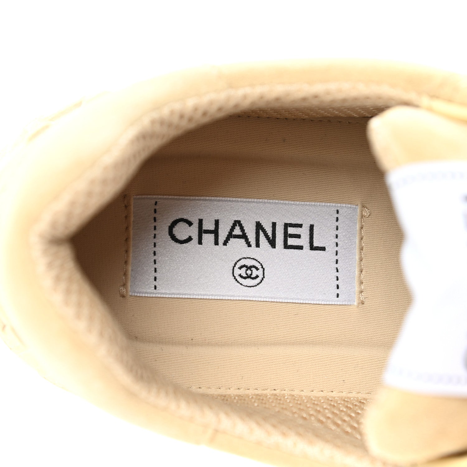 Chanel Suede Calfskin Logo Sneakers 41 Beige 7 of 9