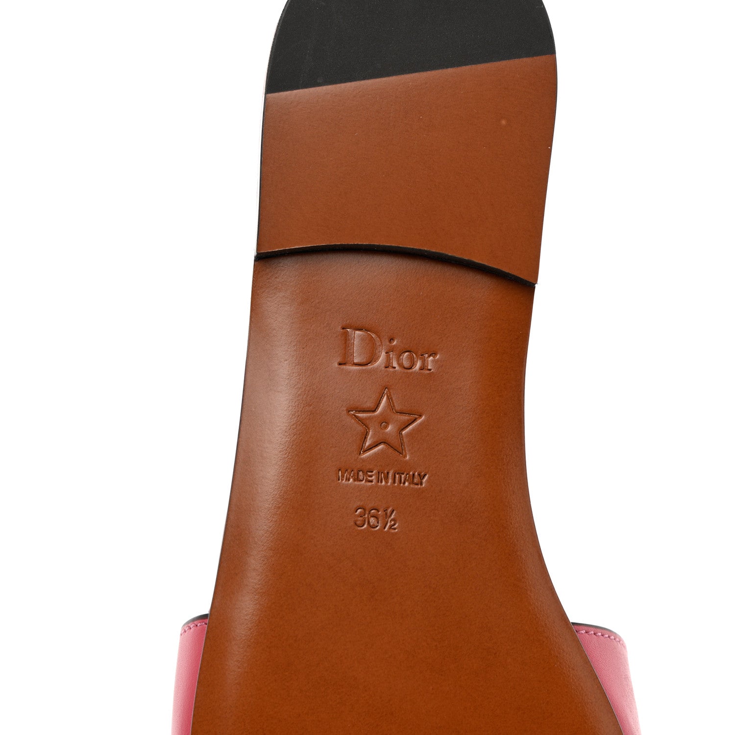 Christian Dior Calfskin D-Club Mule Sandal 36.5 Strawberry 7 of 8