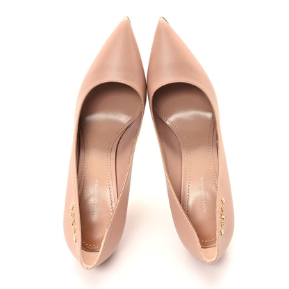 Louis Vuitton Calfskin Signature Pumps 37.5 Nude Pink 2 of 10