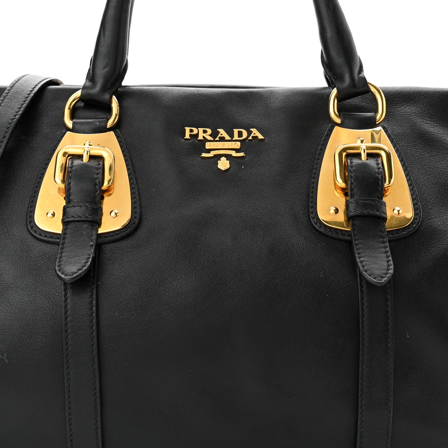 Soft Calf Shopping Satchel Black