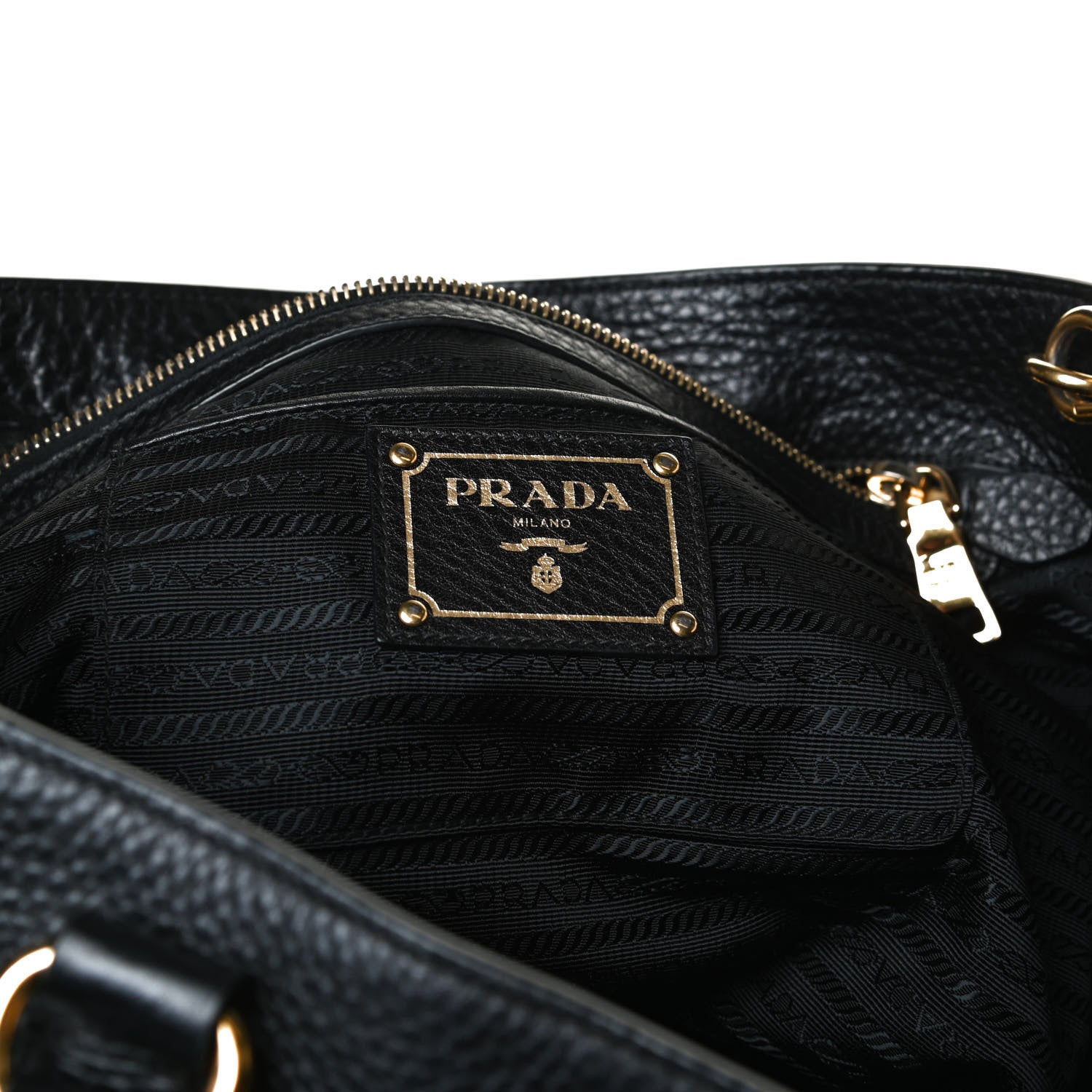 Prada Vitello Daino Tote Black 5 of 15
