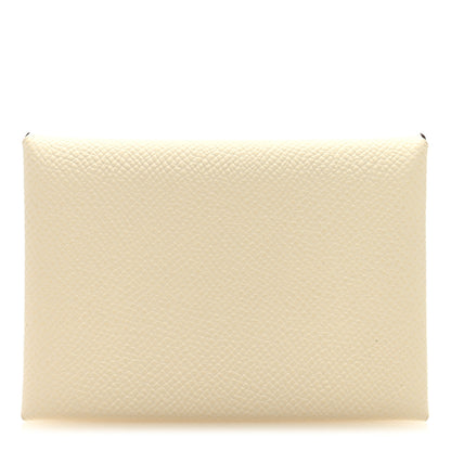 Hermes Epsom Verso Calvi Duo Card Case Nata Jaune Poussin 1 of 7