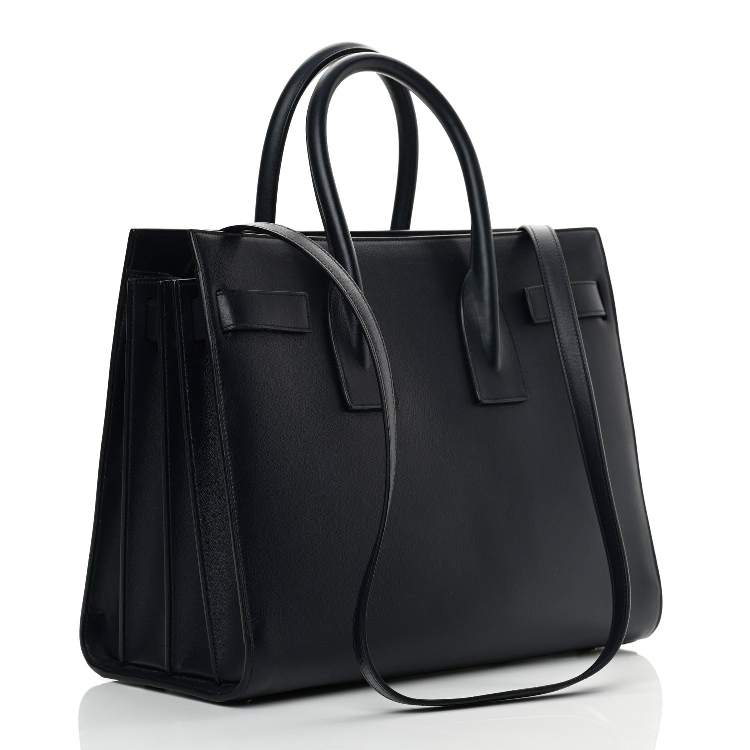 Saint Laurent Smooth Calfskin Small Double Face Sac De Jour Marine Black 2 of 11