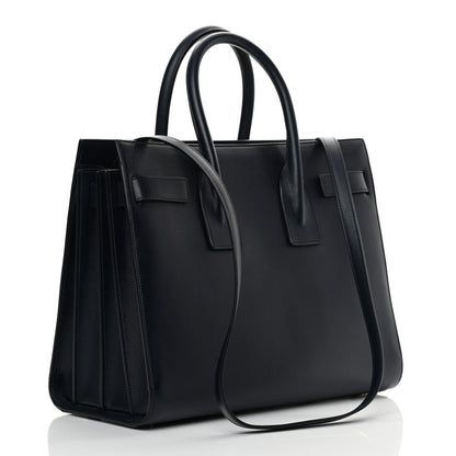 Saint Laurent Smooth Calfskin Small Double Face Sac De Jour Marine Black 2 of 11