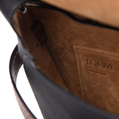 Loewe Grained Calfskin Small Gate Crossbody Bag Pecan Black 9 of 9