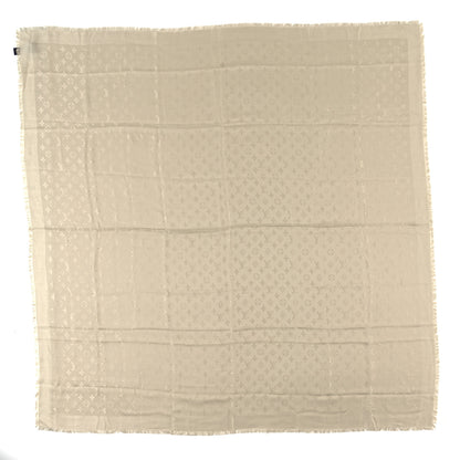 Louis Vuitton Silk Wool Monogram Shawl Sauge 1 of 4