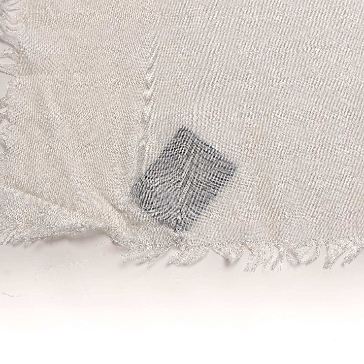 Modal Silk Coco Capitan Logo Square Scarf White
